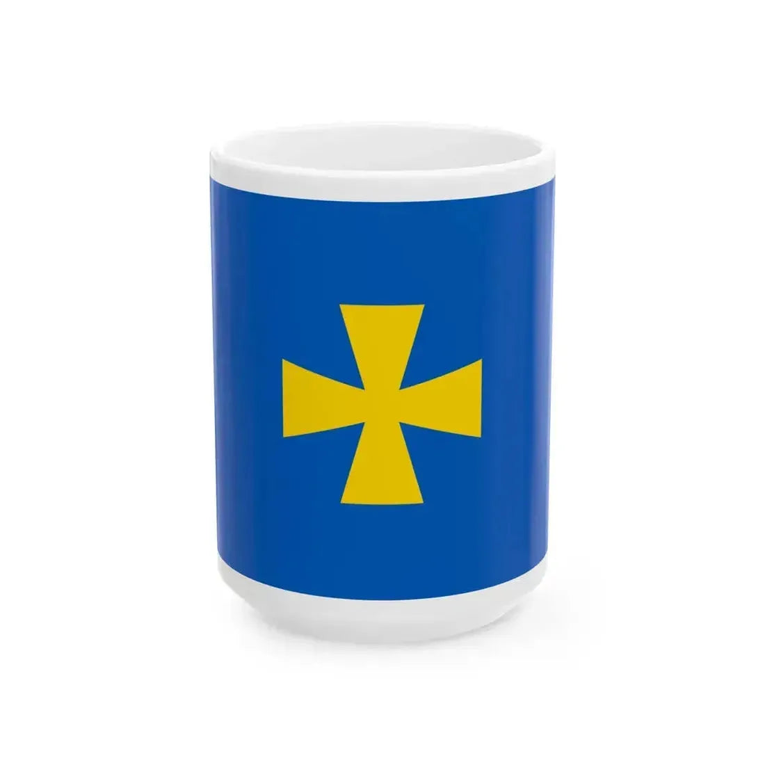 Flag of Poltava Oblast Ukraine - White Coffee Mug 15oz - Go Mug Yourself
