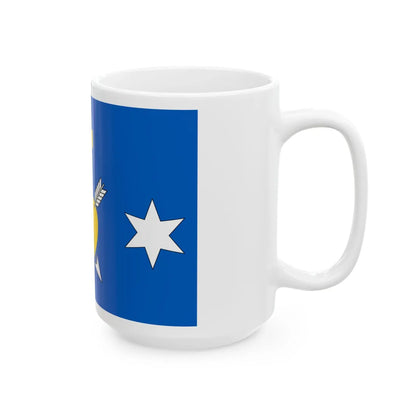 Flag of Poltava Raion (Ukraine) White Coffee Mug - Go Mug Yourself
