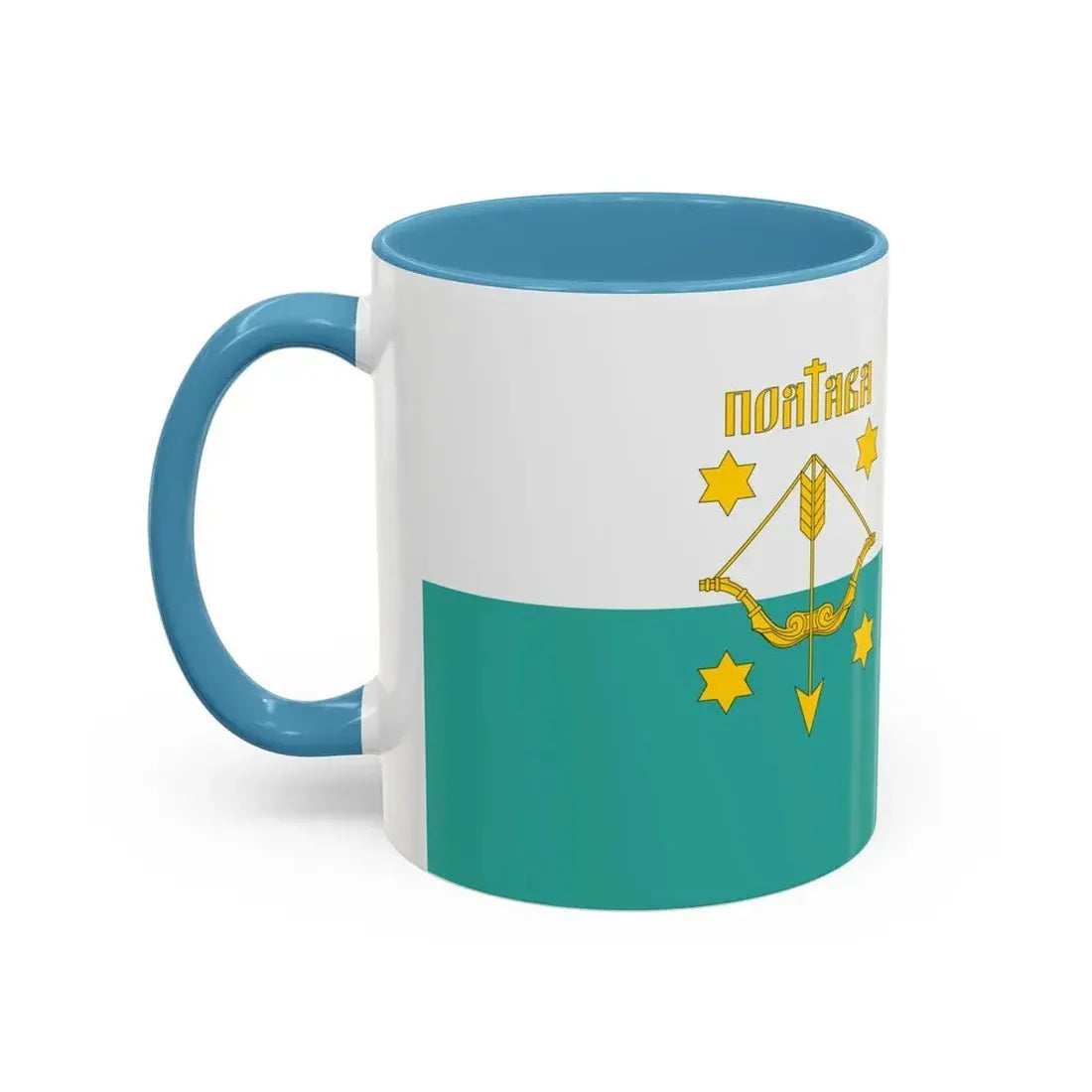 Flag of Poltava Ukraine - Accent Coffee Mug - Go Mug Yourself