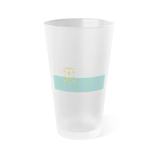 Flag of Poltava Ukraine - Frosted Pint Glass 16oz 16oz Frosted - Go Mug Yourself