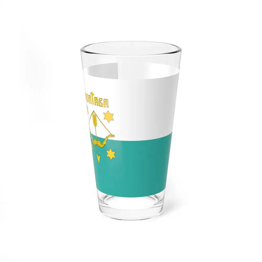 Flag of Poltava Ukraine - Pint Glass 16oz 16oz - Go Mug Yourself
