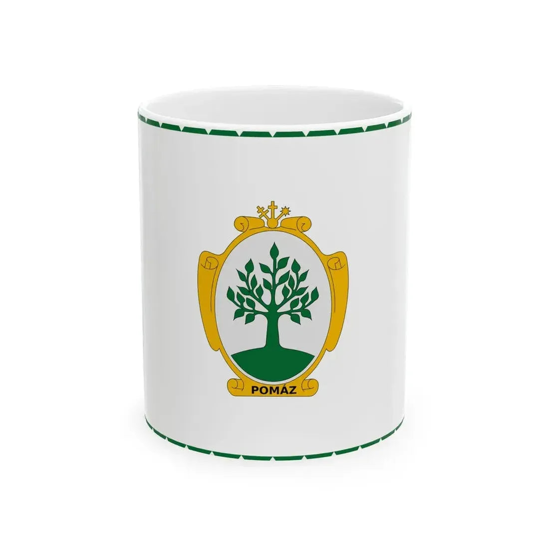 Flag of Pomaz (Hungary) White Coffee Mug 11oz - Go Mug Yourself