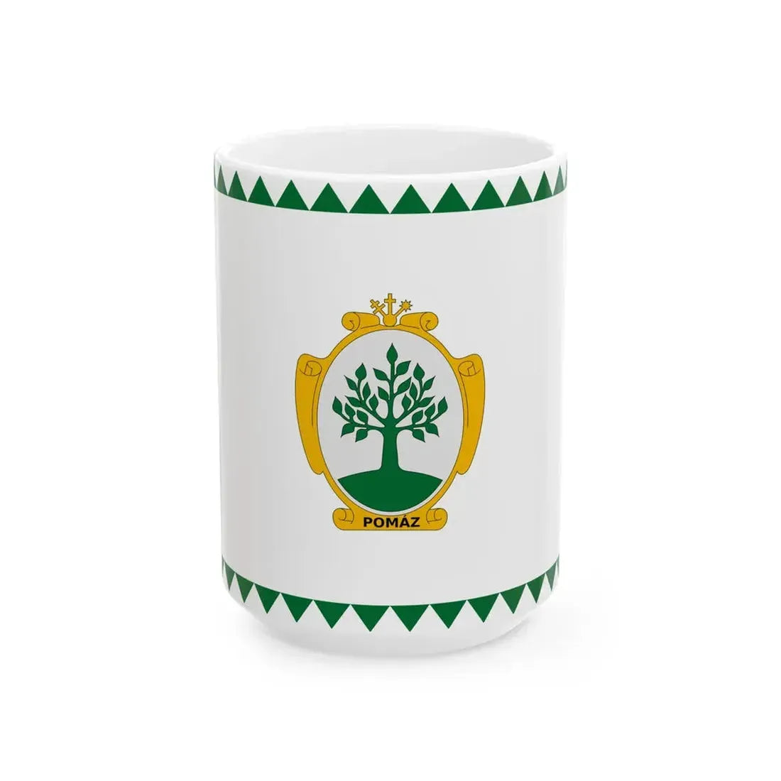 Flag of Pomaz (Hungary) White Coffee Mug 15oz - Go Mug Yourself