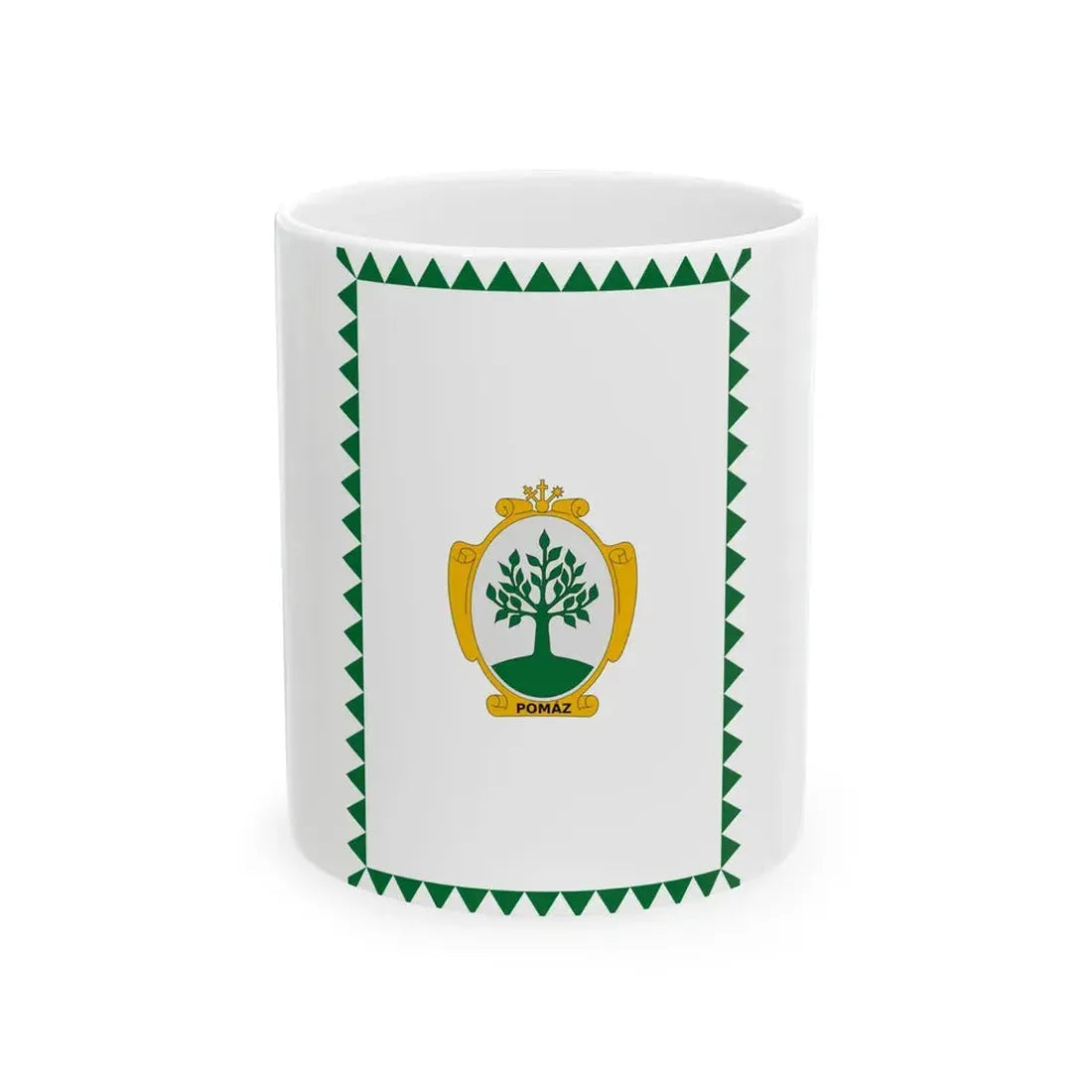Flag of Pomaz vertical (Hungary) White Coffee Mug 11oz - Go Mug Yourself