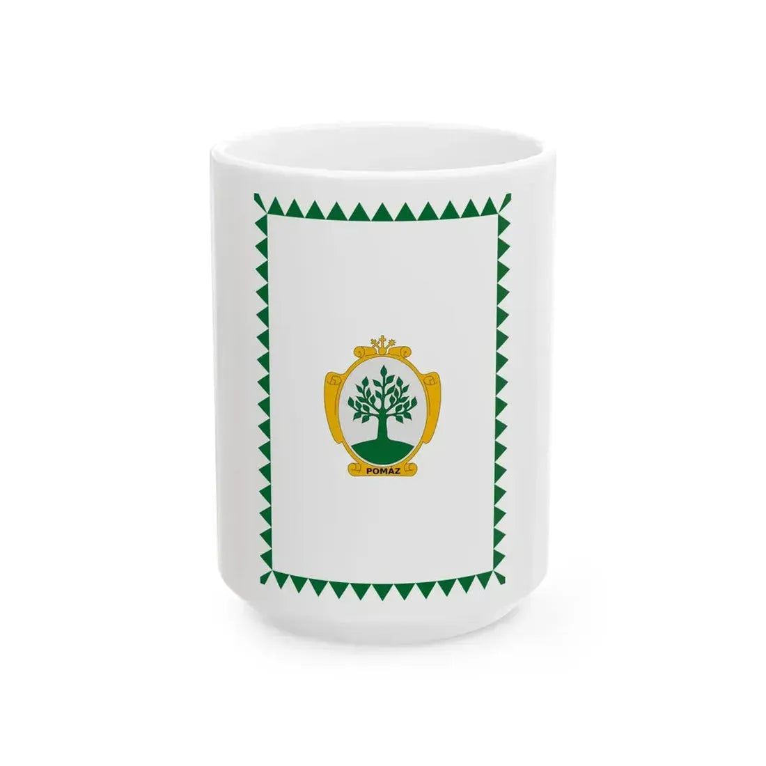 Flag of Pomaz vertical (Hungary) White Coffee Mug 15oz - Go Mug Yourself