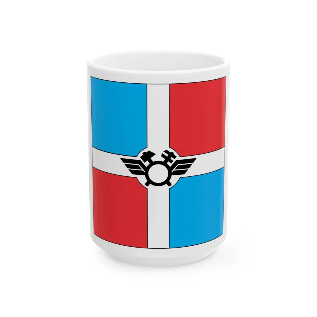 Flag of Pomichna (Ukraine) White Coffee Mug 15oz - Go Mug Yourself