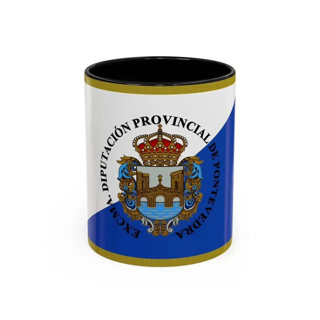 Flag of Pontevedra Spain - Accent Coffee Mug 11oz Black - Go Mug Yourself