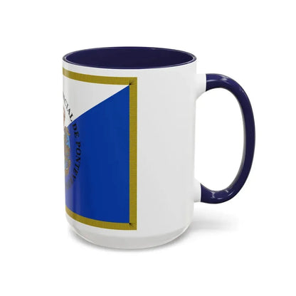 Flag of Pontevedra Spain - Accent Coffee Mug - Go Mug Yourself
