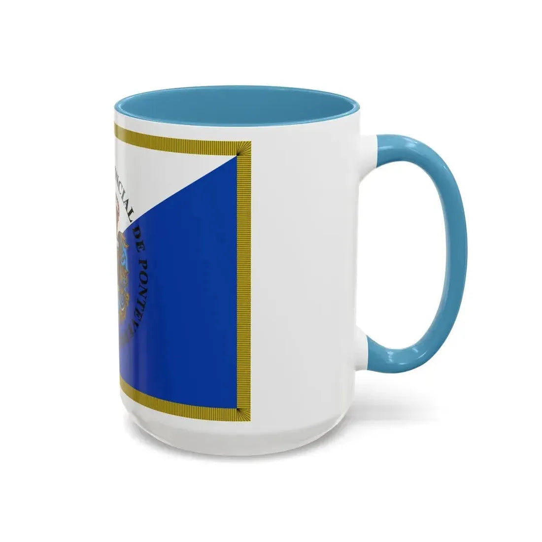 Flag of Pontevedra Spain - Accent Coffee Mug - Go Mug Yourself