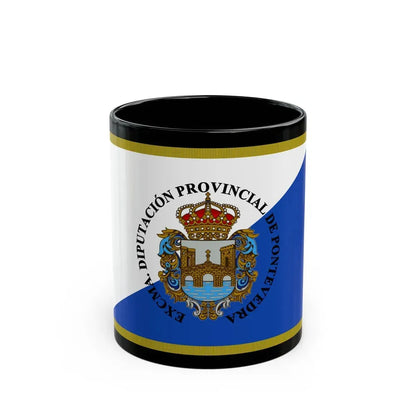 Flag of Pontevedra Spain - Black Coffee Mug 11oz - Go Mug Yourself