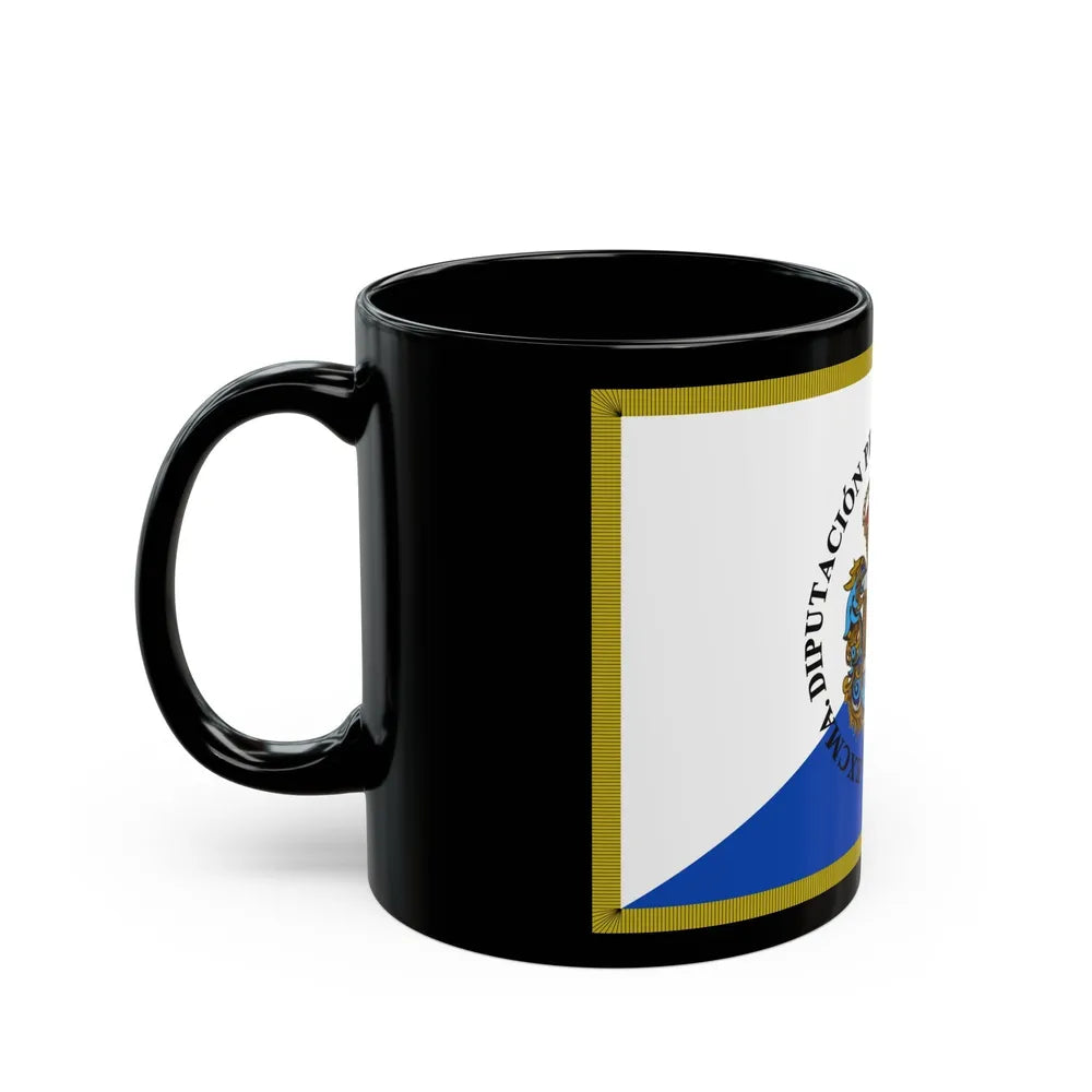 Flag of Pontevedra Spain - Black Coffee Mug-Go Mug Yourself