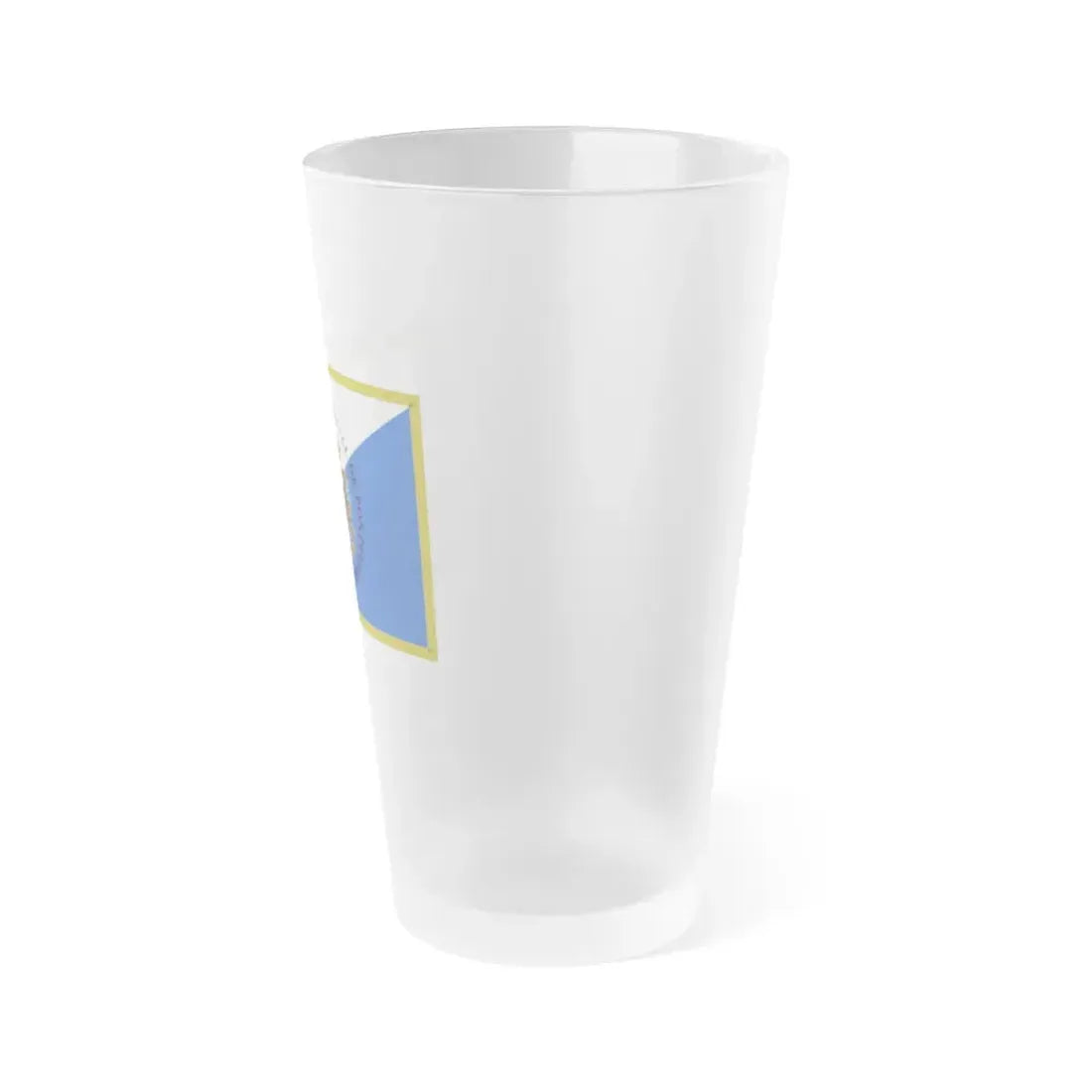 Flag of Pontevedra Spain - Frosted Pint Glass 16oz - Go Mug Yourself