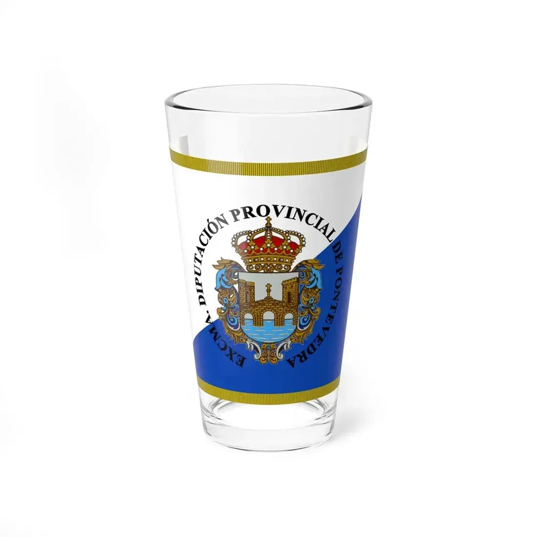 Flag of Pontevedra Spain - Pint Glass 16oz 16oz - Go Mug Yourself