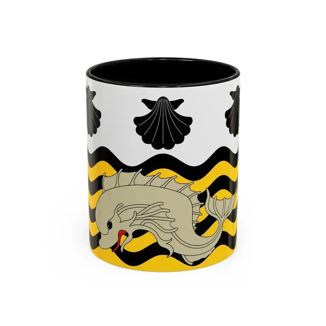 Flag of Poole UK - Accent Coffee Mug 11oz Black - Go Mug Yourself