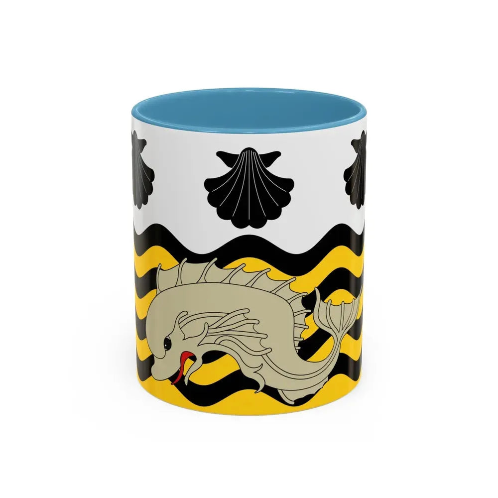 Flag of Poole UK - Accent Coffee Mug 11oz Light Blue - Go Mug Yourself