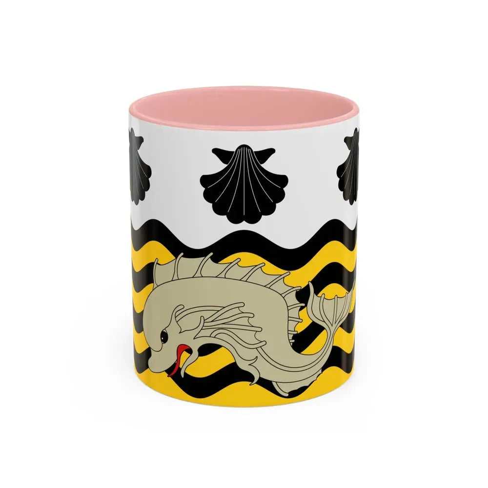 Flag of Poole UK - Accent Coffee Mug 11oz Pink - Go Mug Yourself