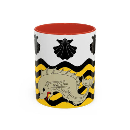 Flag of Poole UK - Accent Coffee Mug 11oz Red - Go Mug Yourself