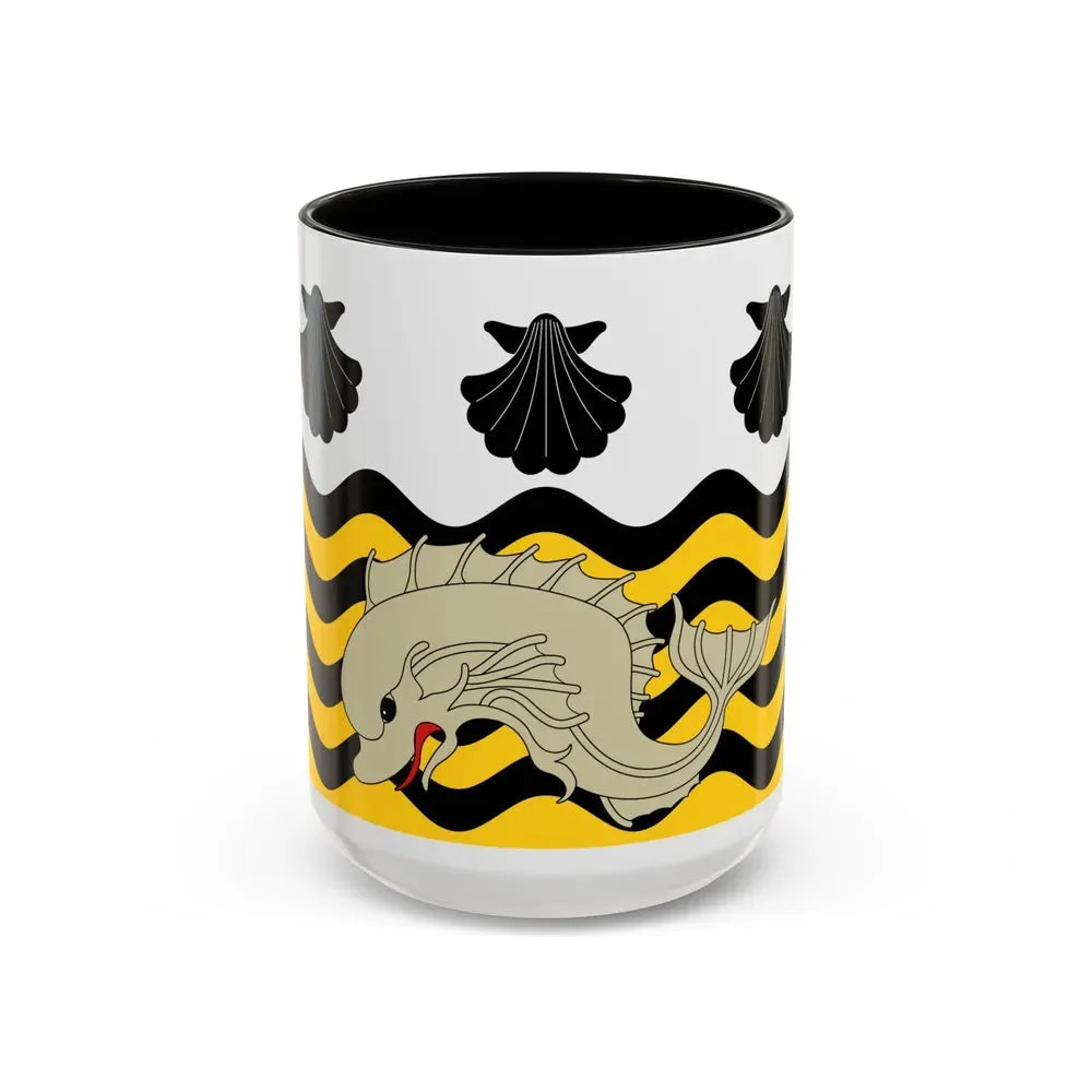 Flag of Poole UK - Accent Coffee Mug 15oz Black - Go Mug Yourself
