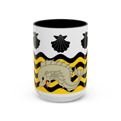 Flag of Poole UK - Accent Coffee Mug 15oz Black - Go Mug Yourself