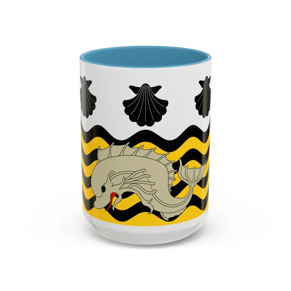 Flag of Poole UK - Accent Coffee Mug 15oz Light Blue - Go Mug Yourself