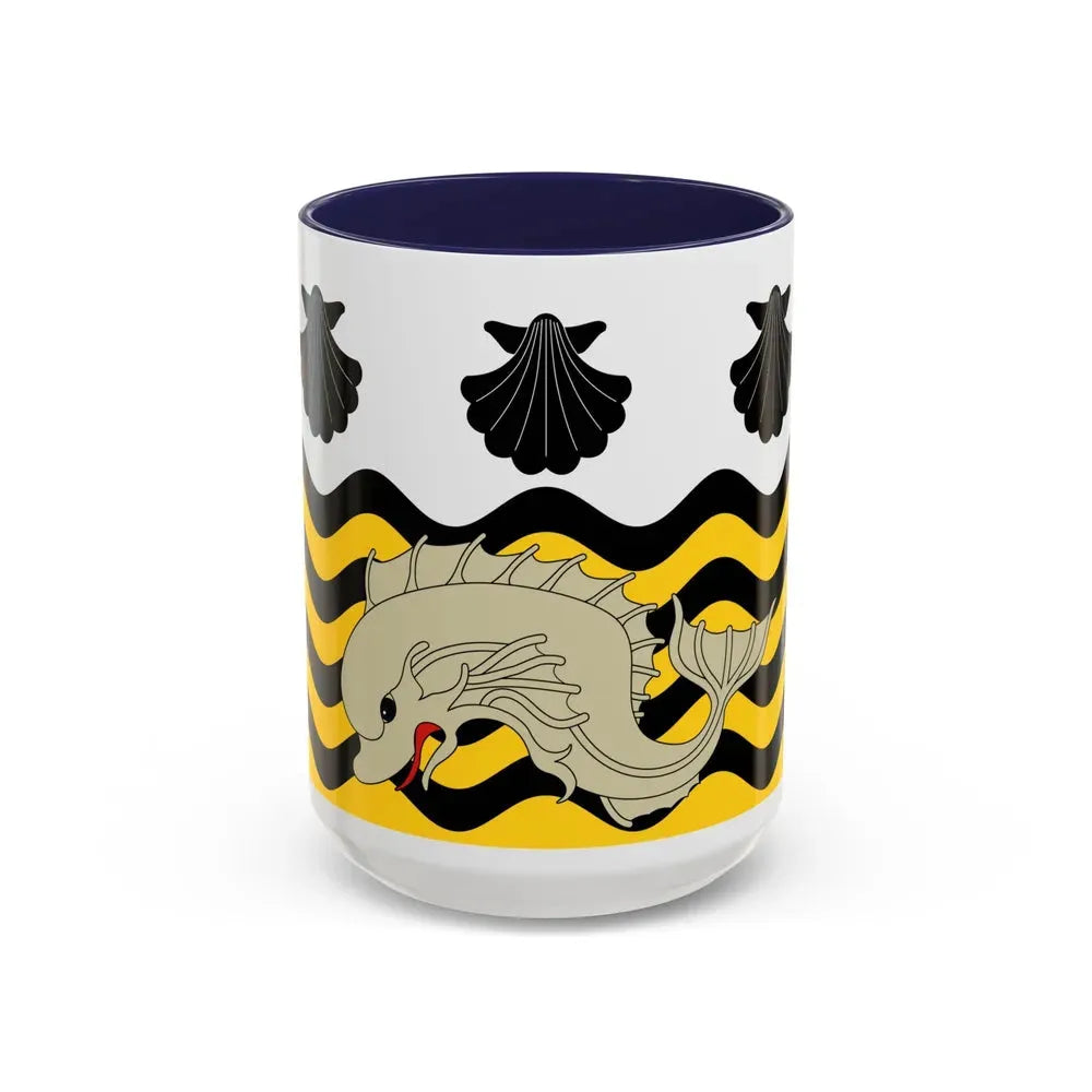 Flag of Poole UK - Accent Coffee Mug 15oz Navy - Go Mug Yourself