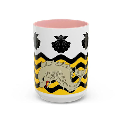 Flag of Poole UK - Accent Coffee Mug 15oz Pink - Go Mug Yourself