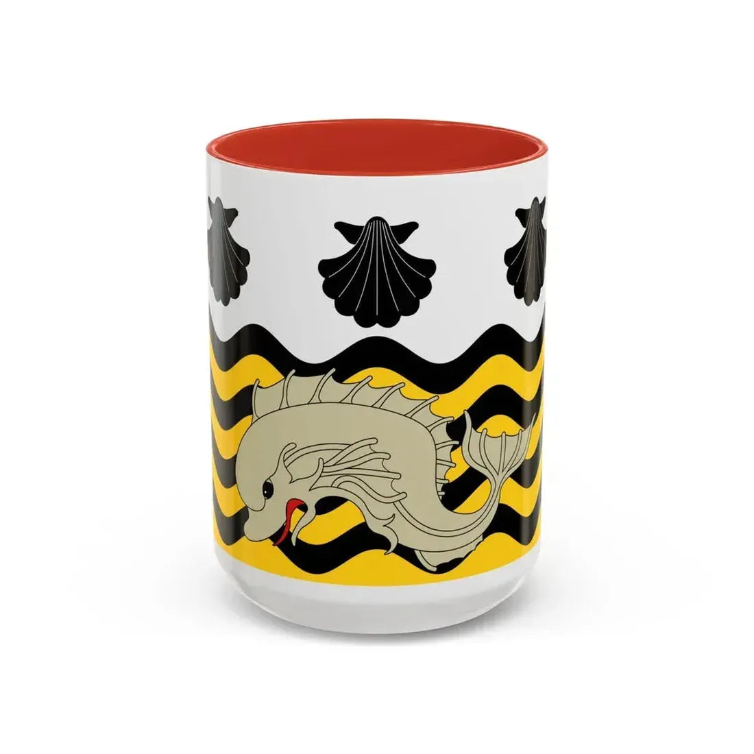 Flag of Poole UK - Accent Coffee Mug 15oz Red - Go Mug Yourself
