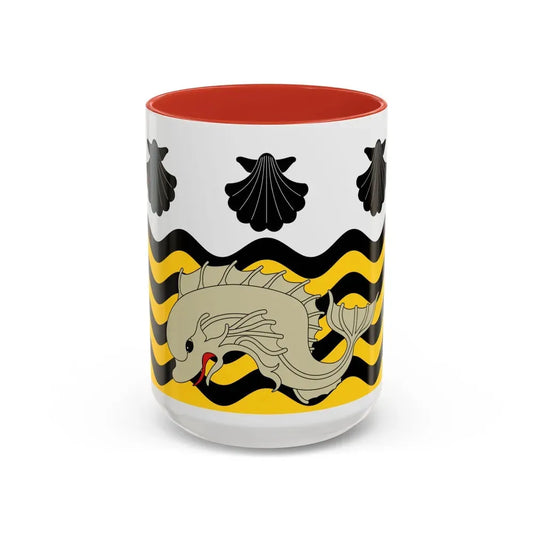 Flag of Poole UK - Accent Coffee Mug 15oz Red - Go Mug Yourself