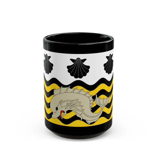 Flag of Poole UK - Black Coffee Mug-15oz-Go Mug Yourself