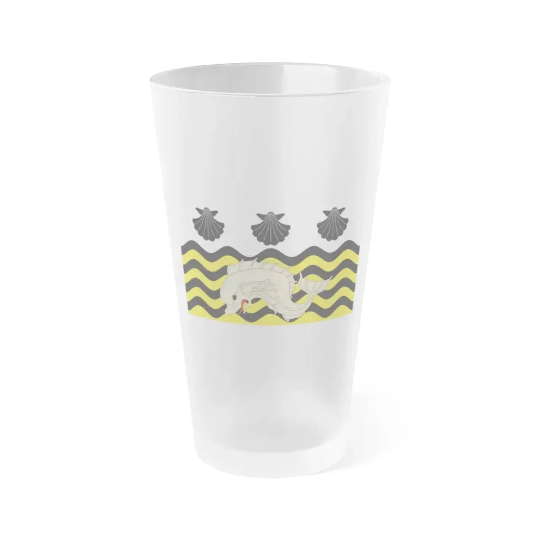 Flag of Poole UK - Frosted Pint Glass 16oz 16oz Frosted - Go Mug Yourself