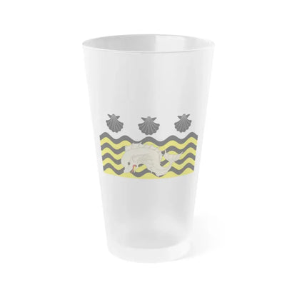 Flag of Poole UK - Frosted Pint Glass 16oz 16oz Frosted - Go Mug Yourself