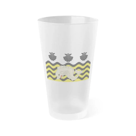 Flag of Poole UK - Frosted Pint Glass 16oz 16oz Frosted - Go Mug Yourself