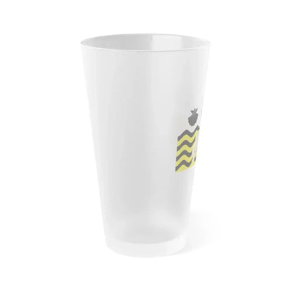 Flag of Poole UK - Frosted Pint Glass 16oz - Go Mug Yourself