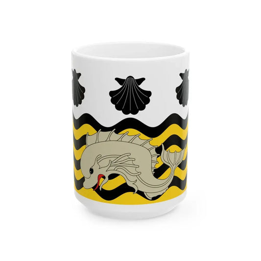 Flag of Poole UK - White Coffee Mug 15oz - Go Mug Yourself