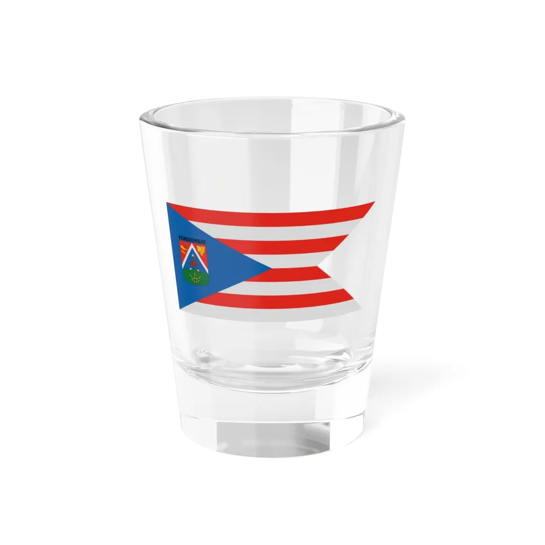 Flag of Porszombat (Hungary) Shot Glass 1.5oz 1.5oz - Go Mug Yourself