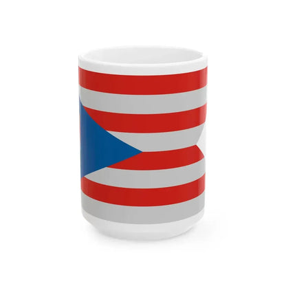 Flag of Porszombat (Hungary) White Coffee Mug 15oz - Go Mug Yourself