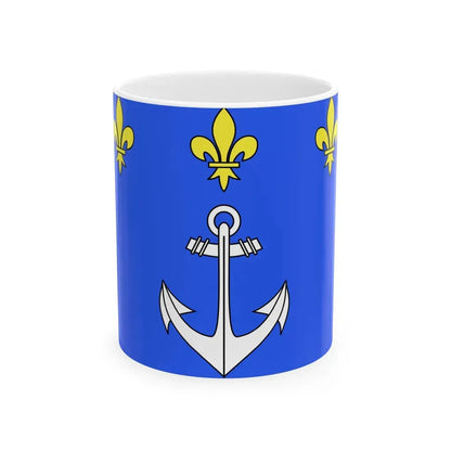 Flag of Port-Louis (France) White Coffee Mug 11oz - Go Mug Yourself