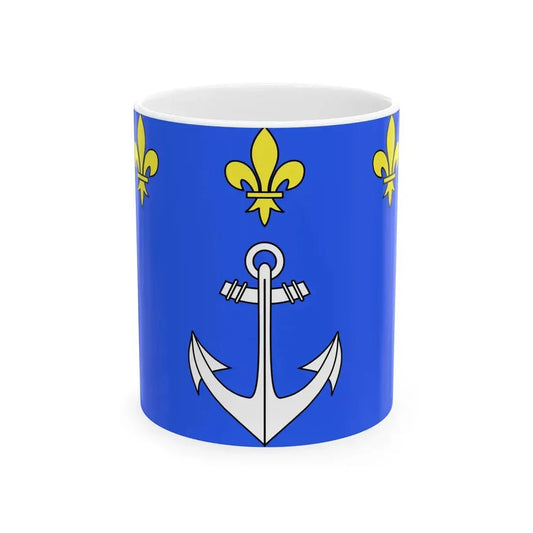 Flag of Port-Louis (France) White Coffee Mug 11oz - Go Mug Yourself