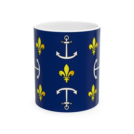 Flag of Port Louis Mauritius (Mauritius) White Coffee Mug 11oz - Go Mug Yourself