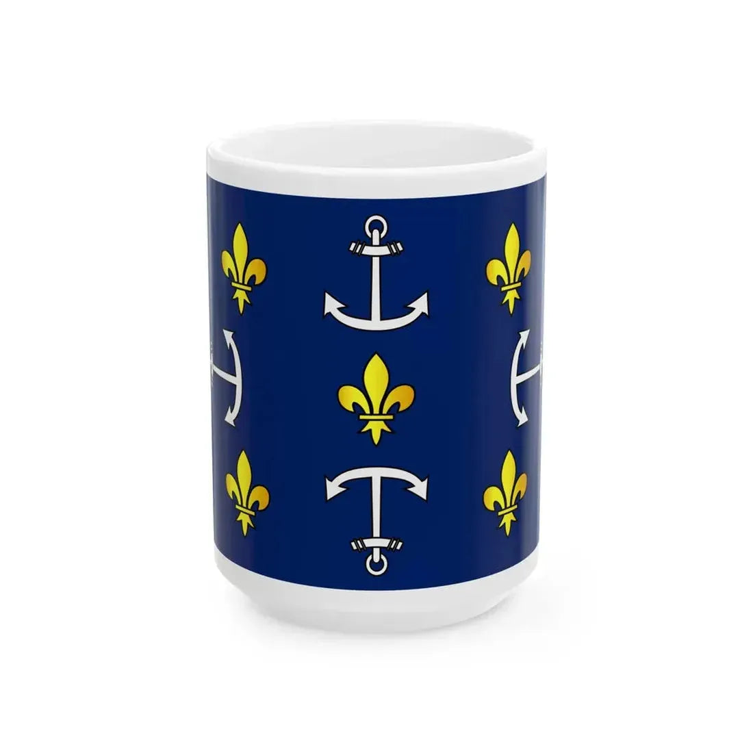 Flag of Port Louis Mauritius (Mauritius) White Coffee Mug 15oz - Go Mug Yourself