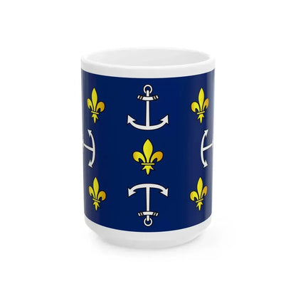 Flag of Port Louis Mauritius (Mauritius) White Coffee Mug 15oz - Go Mug Yourself