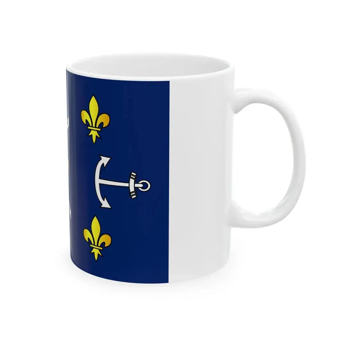 Flag of Port Louis Mauritius (Mauritius) White Coffee Mug - Go Mug Yourself
