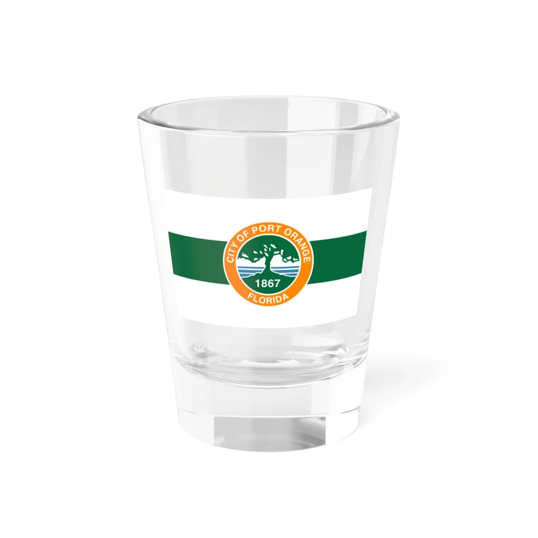 Flag of Port Orange Florida (United States) Shot Glass 1.5oz 1.5oz - Go Mug Yourself