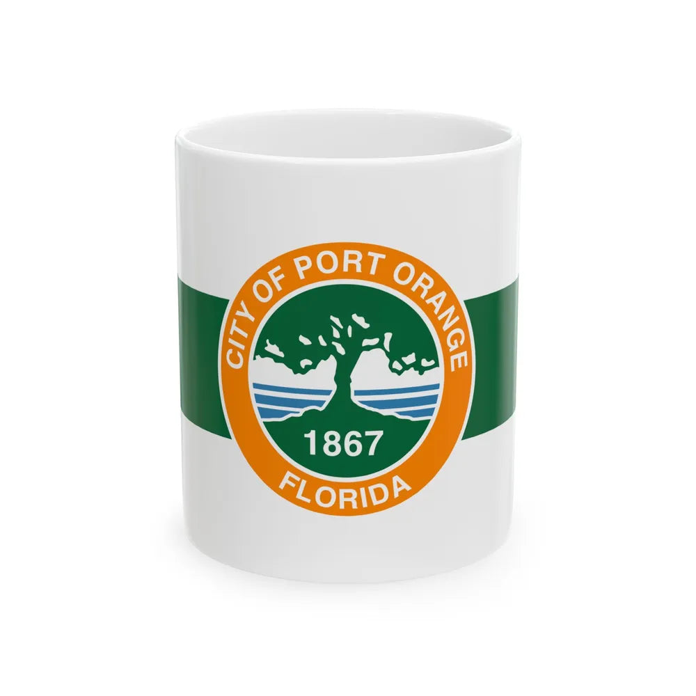 Flag of Port Orange Florida (United States) White Coffee Mug 11oz - Go Mug Yourself