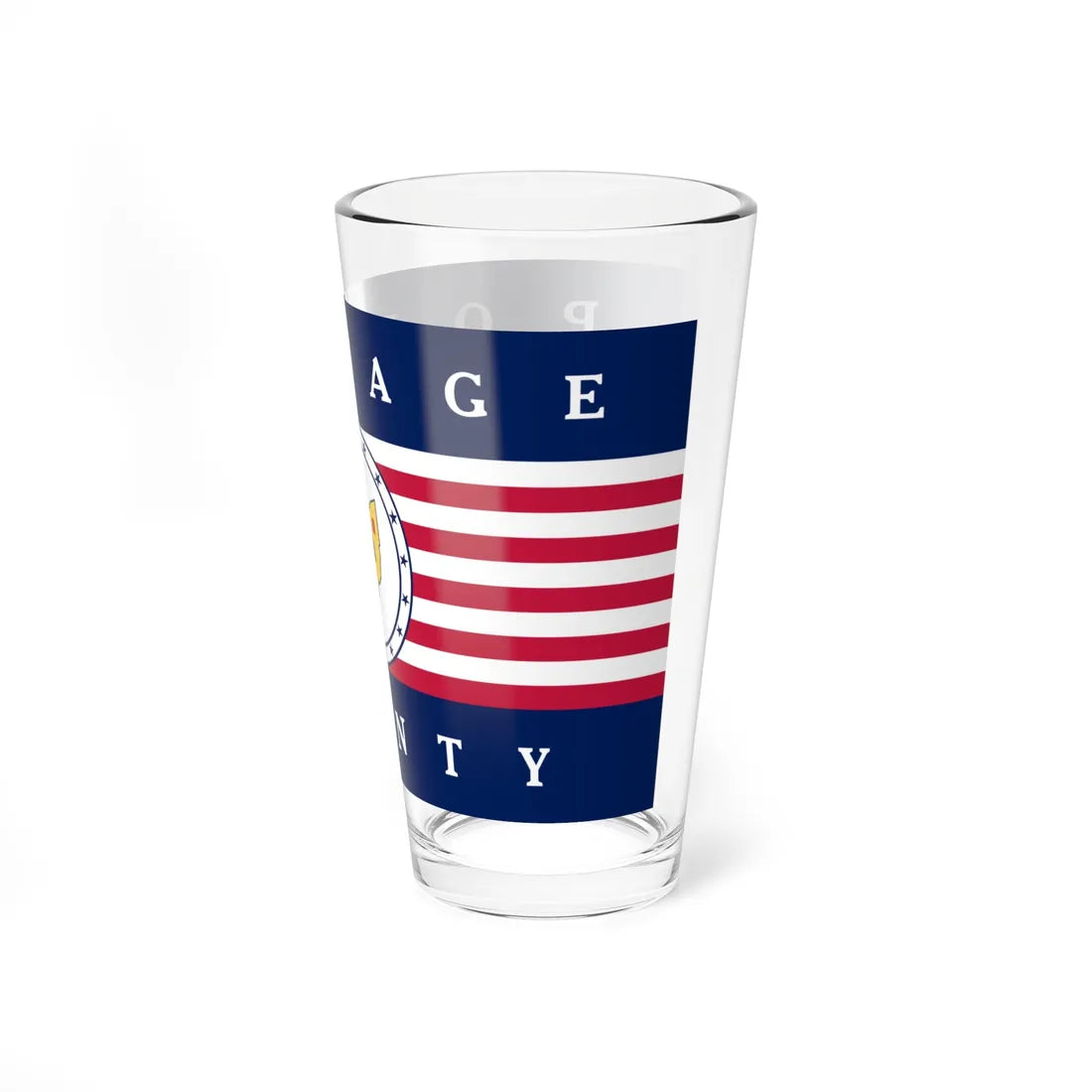 Flag of Portage County Ohio (United States) Pint Glass 16oz - Go Mug Yourself