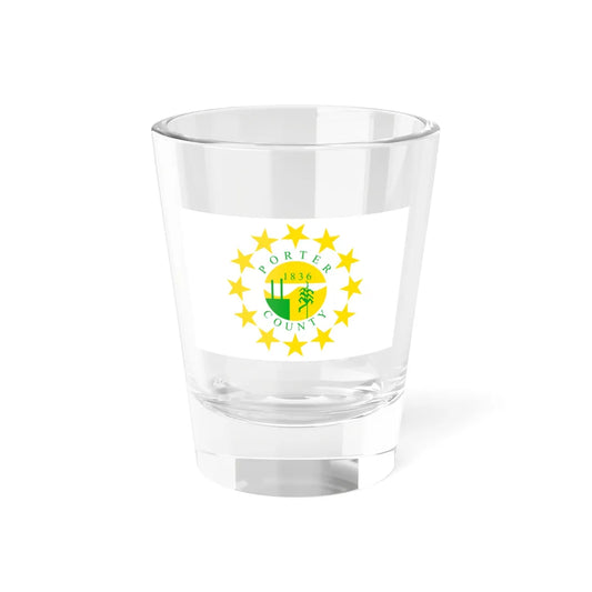 Flag of Porter County Indiana (India) Shot Glass 1.5oz 1.5oz - Go Mug Yourself
