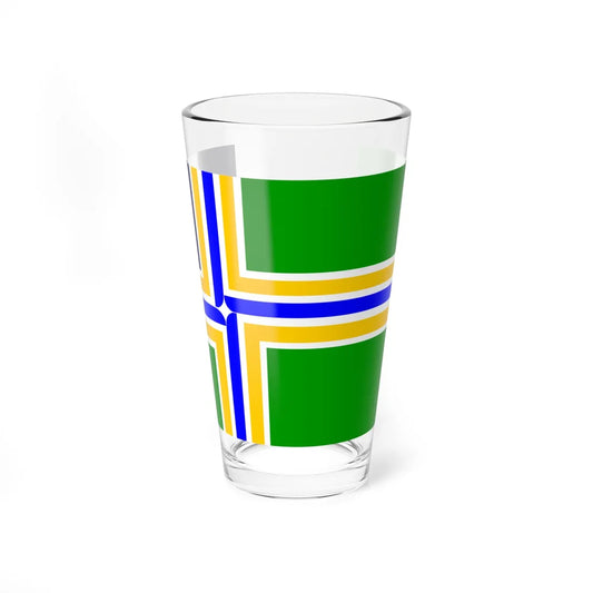 Flag of Portland Oregon 1970-2002 (United States) Pint Glass 16oz 16oz - Go Mug Yourself