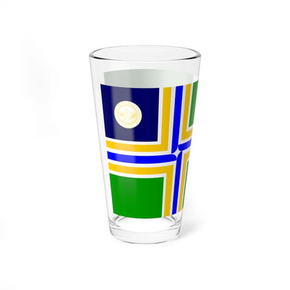 Flag of Portland Oregon 1970-2002 (United States) Pint Glass 16oz - Go Mug Yourself