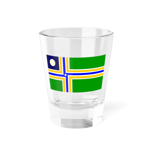 Flag of Portland Oregon 1970-2002 (United States) Shot Glass 1.5oz 1.5oz - Go Mug Yourself