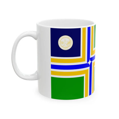 Flag of Portland Oregon 1970-2002 (United States) White Coffee Mug - Go Mug Yourself